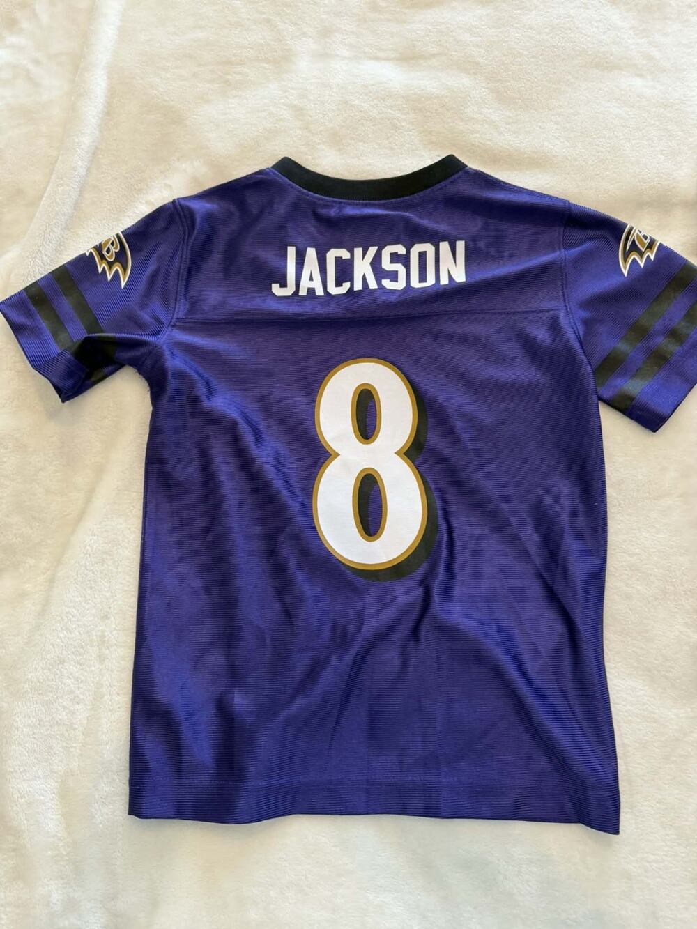Nike On Field Baltimore Ravens Lamar Jackson Jersey #8 Kids Youth XS 4/5